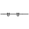 vidaXL Sliding Door Hardware Kit 200 cm Steel Black