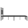vidaXL Metal Bed Frame without Mattress with Headboard Black 140x200cm