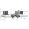 vidaXL Daybed with Trundle without Mattress White 107x203 cm Steel