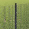 vidaXL Fence with Post Grey 1 x 25 m Steel