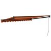 vidaXL Retractable Awning Orange and Brown 3x2.5 m Fabric and Aluminium