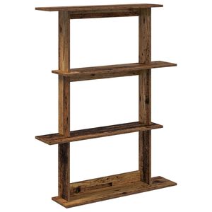 vidaXL Wall Shelf Old Wood 100 x 20 x 126 cm Engineered Wood