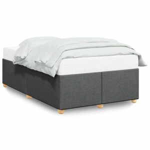 vidaXL Bed Frame without Mattress Dark Grey Double Fabric