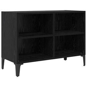vidaXL TV Cabinet Set Wall-mounted Black Engineered Wood