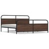vidaXL Metal Bed Frame without Mattress Brown Oak 183x213 cm