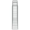 vidaXL Arched Gabion Baskets 25 pcs 200x30x120/140 cm Galvanised Iron