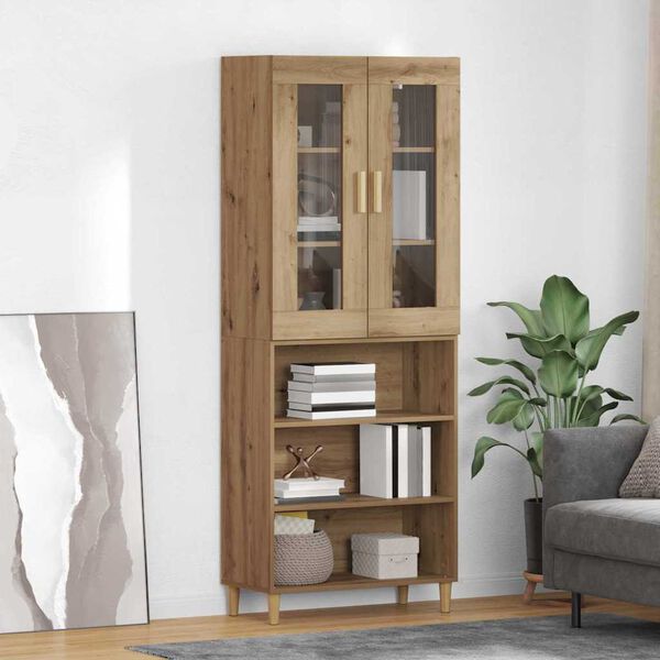 vidaXL Highboard Artisan Oak 69.5 x 34 x 180 cm