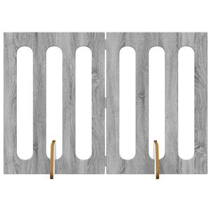 vidaXL Folding Pet Fence 2 pcs Grey Sonoma 100.5 x 38 x 70 cm