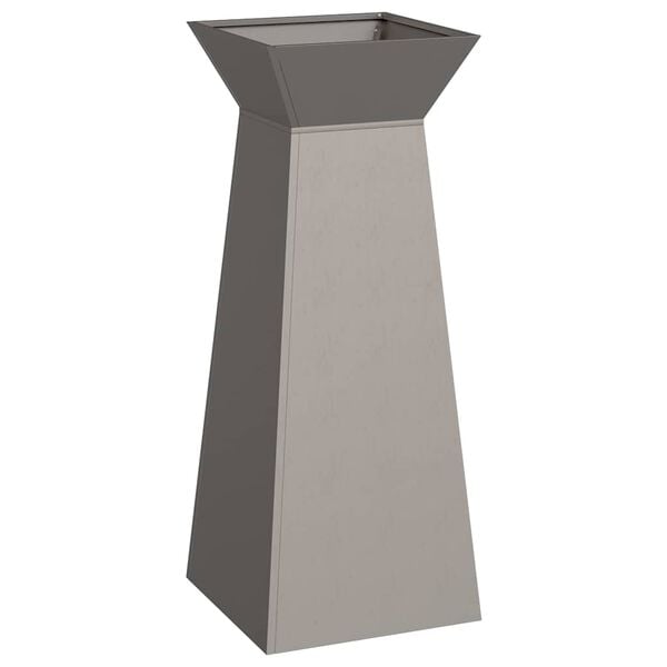vidaXL Pillar Planter Silver 40 x 40 x 100 cm