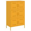 vidaXL Highboard Mustard Yellow 68x39x113 cm Steel