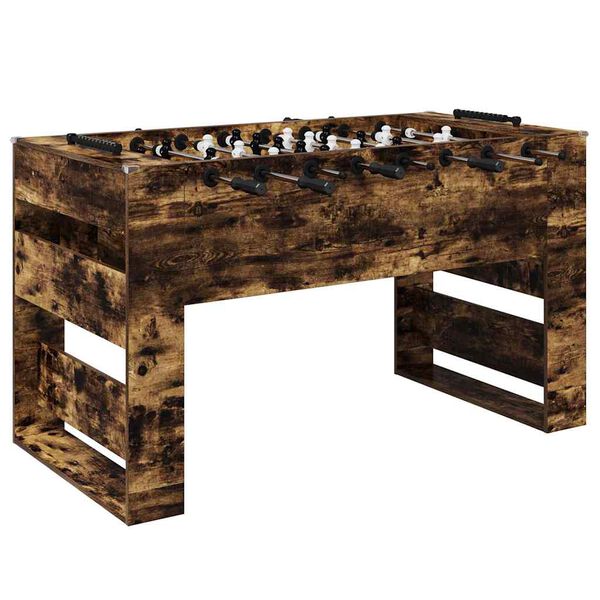 vidaXL Football Table 2 pcs Smoked Oak 146.5 x 74 x 85 cm