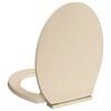 vidaXL Soft-Close Toilet Seat Beige Oval