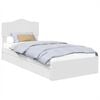 vidaXL Storage Bed with Headboard White 90 x 200 cm Engineered Wood