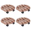 vidaXL Plant Trolleys 4 pcs Brown Ø30x7,5 cm WPC