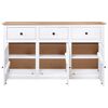 vidaXL Sideboard White 135x40x80 cm Solid Pinewood Panama Range