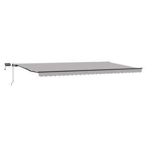 vidaXL Retractable Awning Light Grey 600 x 300 cm Fabric and Aluminium