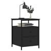 vidaXL Bedside Cabinet Black 44x45x60 cm Engineered Wood