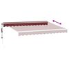 vidaXL Automatic Retractable Awning with LED Burgundy 350x250 cm