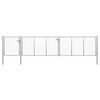vidaXL Garden Gate Steel 500x75 cm Silver