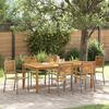 vidaXL Garden Dining Set 7 pcs Grey Poly rattan