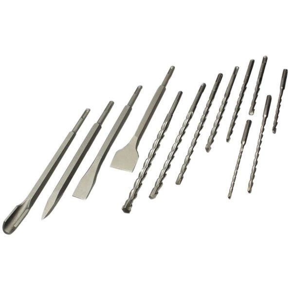 Br&uuml;der Mannesmann 13 Piece Drill Bit and Chisel Set SDS-Plus 12588