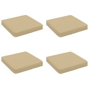vidaXL 4-Piece Seat Cushions VUGHT 4 pcs 100% Polyester Beige