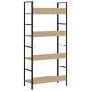 vidaXL 4-Layer Book Shelf Oak 60x27.6x124.5 cm Engineered Wood