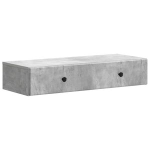 vidaXL Wall-Mounted Side Table Concrete Grey 87.5 x 34.5 x 17 cm