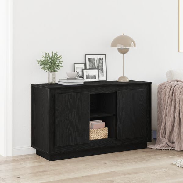 vidaXL Sideboard Black Oak 102 x 35 x 60 cm Engineered Wood