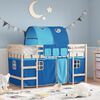 vidaXL Kids' Loft Bed with Tunnel without Mattress Blue 90x200cm