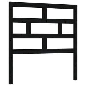 vidaXL Bed Headboard | Black | Solid Pine Wood | 81 x 4 x 100 cm | Bed Headboard