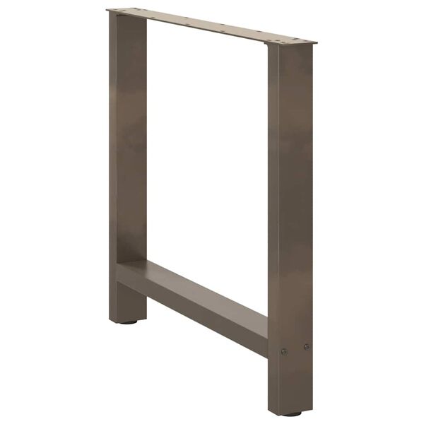 vidaXL Dining Table Legs Natural Steel 2 pcs 70x(72-73) cm Steel
