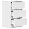 vidaXL Bedside Cabinets with 3 Drawers 2 pcs White 39x35x65 cm