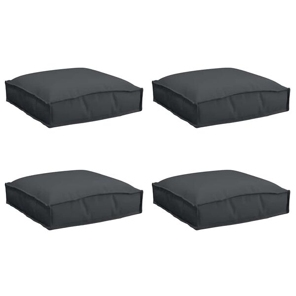 vidaXL Pallet Cushion for suitable for Seat 4 pcs Black 40 x 40 x 8 cm