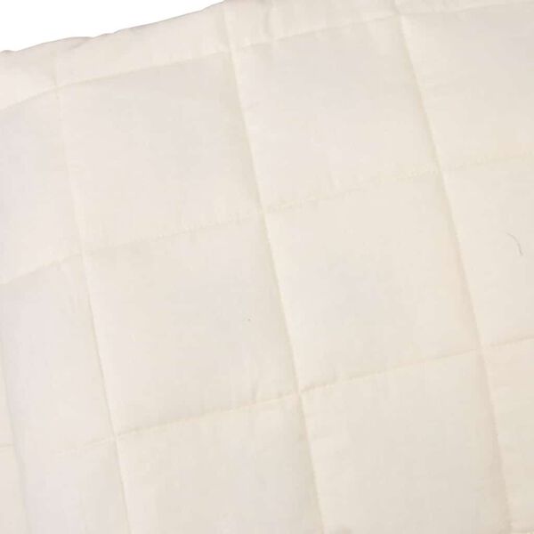 vidaXL Weighted Blanket Light Cream 138x200 cm Single 10 kg Fabric