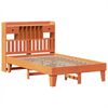 vidaXL Bed Frame without Mattress Wax Brown 135x190 cm Solid Wood Pine