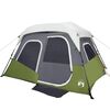 vidaXL Family Tent with LED 6-Person Light Green Quick Release