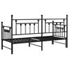 vidaXL Daybed Frame with Headboard Black 75 x 190 cm Steel
