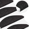 vidaXL Stair Mats Self-adhesive 10 pcs Anthracite 65x22,5x3,5 cm