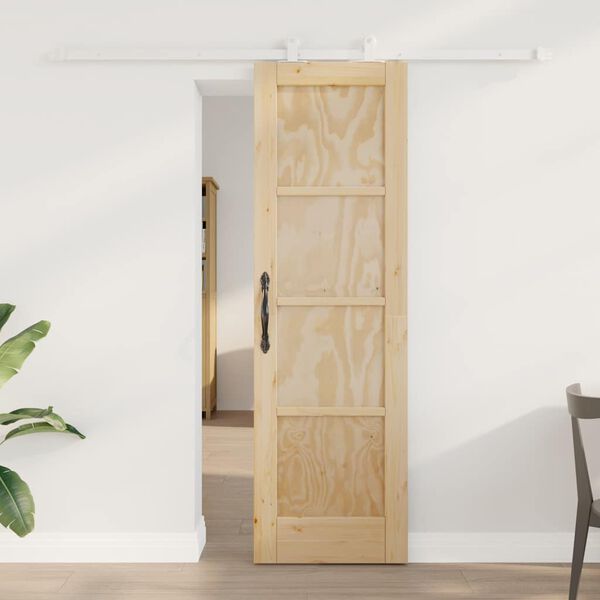 vidaXL Sliding Door ORKDAL Brown 61 x 198.5 cm Solid Pine Wood