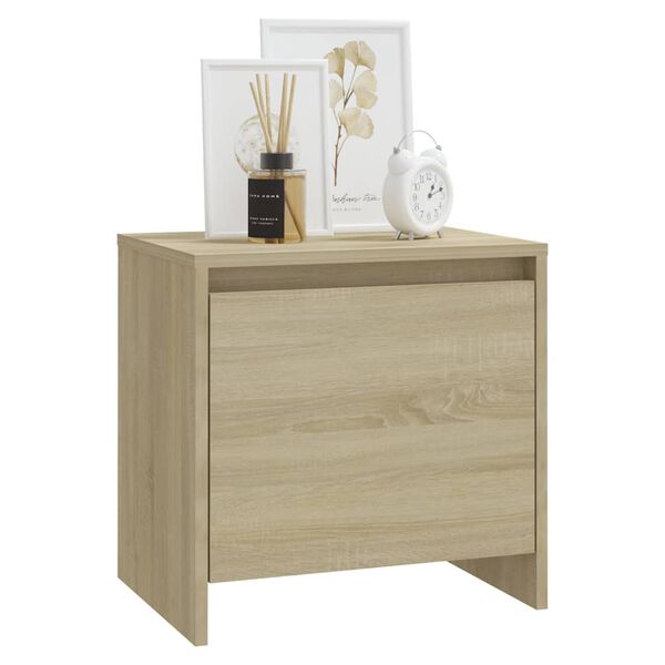 vidaXL Bedside Cabinet Sonoma Oak 45x34x44.5 cm Engineered Wood