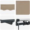 vidaXL Retractable Awning Beige 400 x 300 cm Polyester and Steel