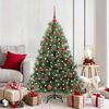 vidaXL Artificial Christmas Tree with 150 LEDs Green 150 cm PE and PVC