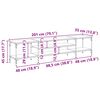 vidaXL TV Cabinet Artisan Oak 201 x 35 x 45 cm