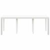 vidaXL Garden Dining Table White 200 x 100 x 73 cm Poly Rattan