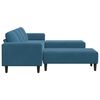 vidaXL Sofa Set Blue Velvet