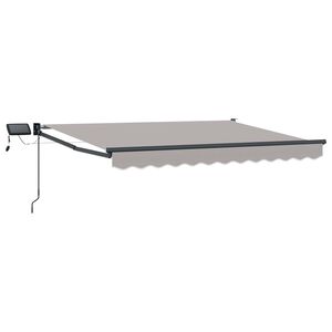 vidaXL Manual Retractable Awning with LEDs 2.5 x 2 m