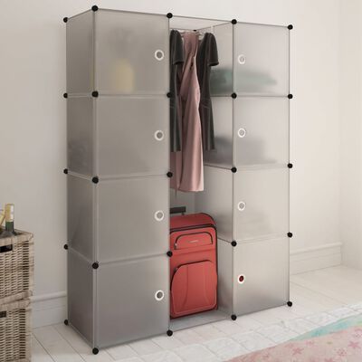 vidaXL Modular Cabinet with 9 Compartments 37x115x150 cm White