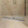 vidaXL Shower Drain Line Design with 360&deg; Siphon Silver 90 cm