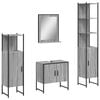 vidaXL 4 Piece Bathroom Cabinet Set Grey Sonoma Engineered Wood